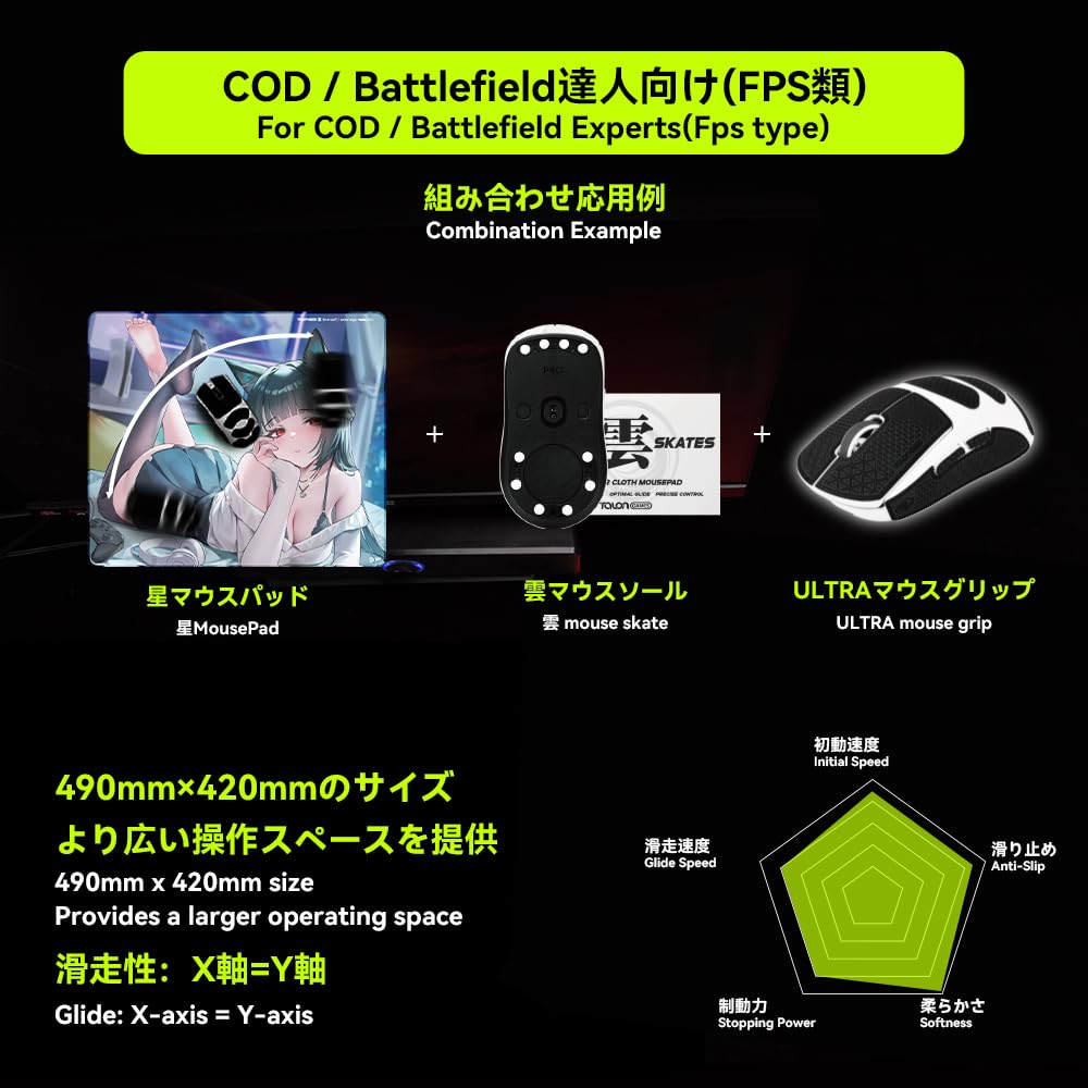 Amazon.co.jp: TALONGAMES 星 シリーズ マウスパッド ゲーミングマウス